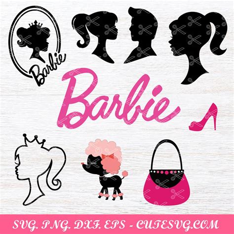 Barbie Svg Bundle Barbie Doll Cut Files Layered By Color Png Dxf