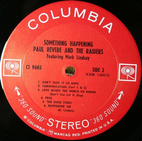 Paul Revere And The Raiders Featuring Mark Lindsay Something Happening Vinyl Lp Ebay