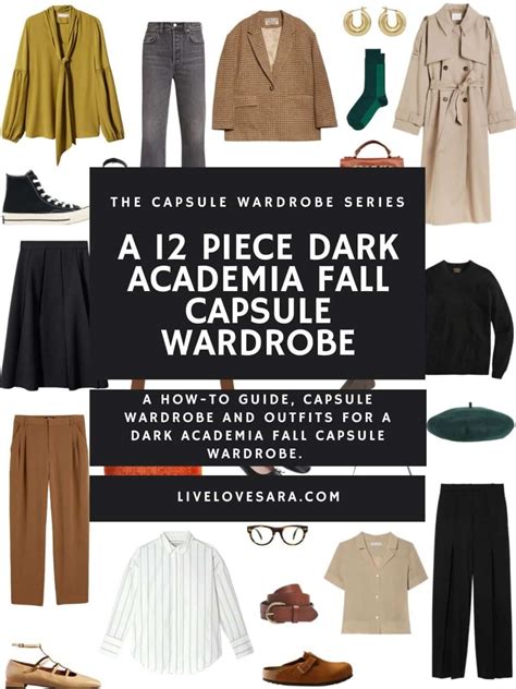 A 12 Piece Dark Academia Capsule Wardrobe Livelovesara