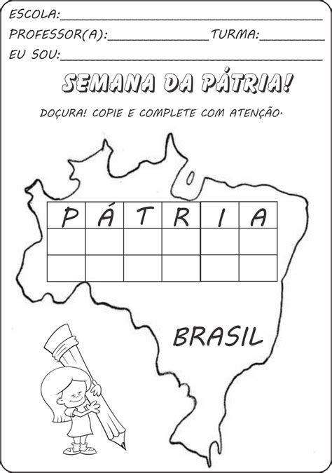 Atividades Semana Da Pátria A Arte De Ensinar E Aprender