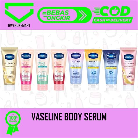 Jual Vaseline Vitamin Body Serum Fresh Soft Firm Glow Hijab Body Serum