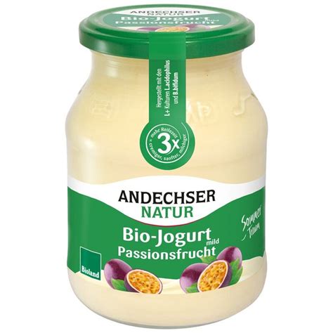 Andechser Natur AN Jogurt Mild Passionsfrucht 3 8 Bio 500g Eko