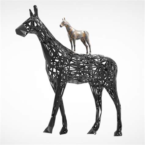 Black Horse Sculpture Modern Art Deco - Modern Sculpture Artists