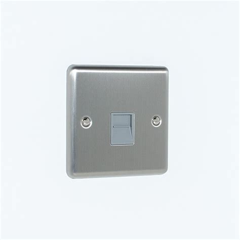 Eurolite 1 Gang Secondary Telephone Socket Satin Enhance Range Grey Trim En1sl Ssg Sparkys Mate