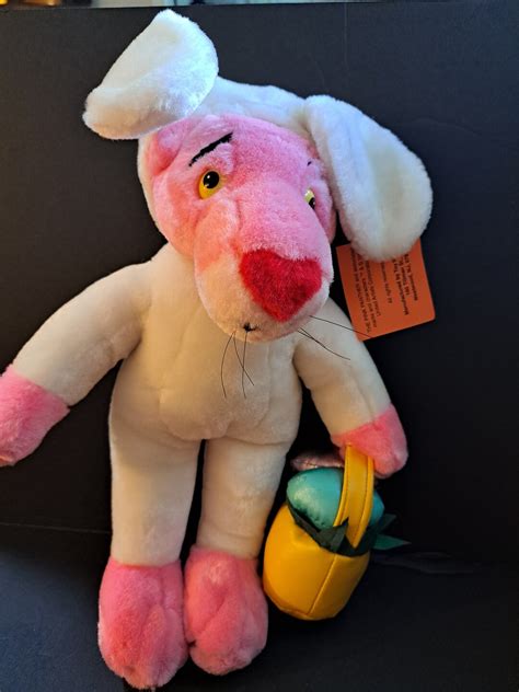 Vintage Pink Panther Bunny Plush Etsy