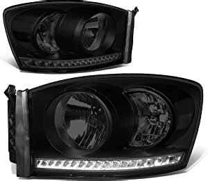 Amazon Dna Motoring Hl Led Rm Bk Sm Cl Pair Led Drl Front