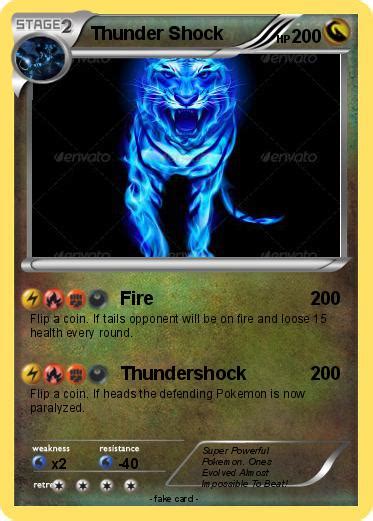 Pok Mon Thunder Shock Fire My Pokemon Card