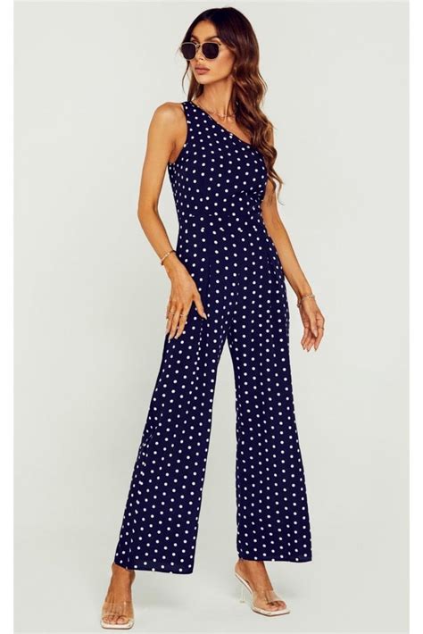 One Shoulder Polka Dot Jumpsuit Women From Yumi Uk