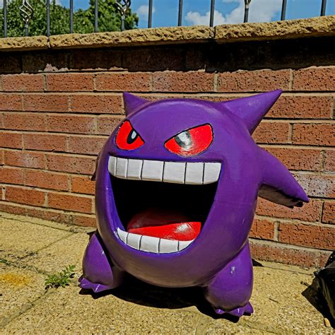 Life Sized Pokemon Gengar Figure Statue Hand Painted 3d Printed Model Etsy Uk