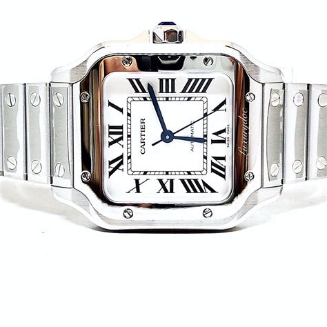 Fs Bnib Cartier Santos Medium Automatic Steel Watch Wssa Wssa