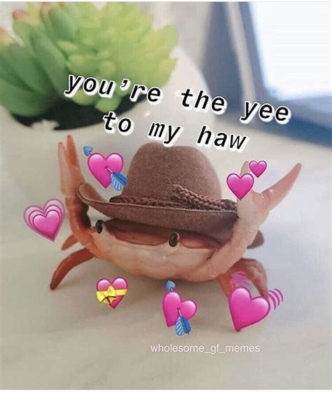 A Crab Wearing A Hat With Hearts On Its Legs And The Words Youre The