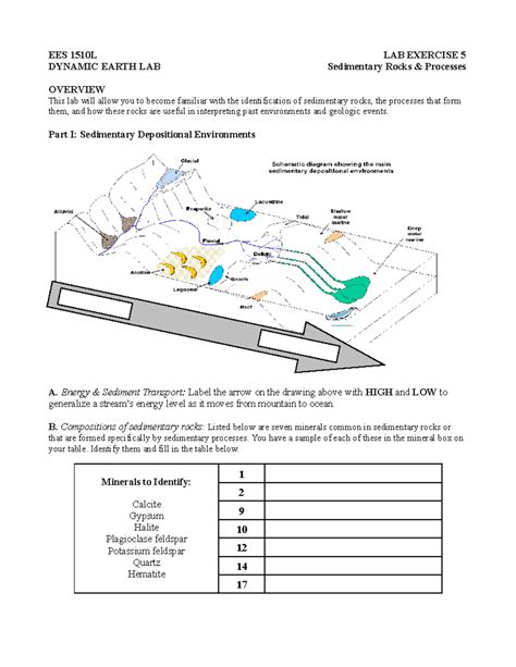 Lab Worksheet Fall Ees L Lab Exercise Dynamic Earth Lab