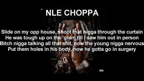 Nle Choppa Gangsta Talk Lyrics Feat Fredo Bang Youtube