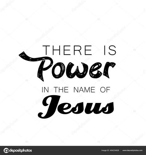 Power Name Jesus Bible Verse Design Print Use Poster Card Stock Vector ...