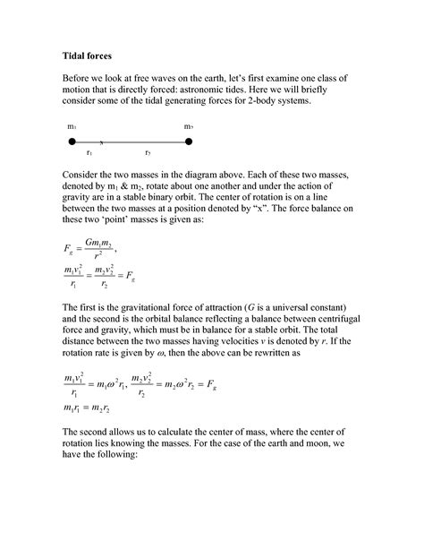 SOLUTION: Tidal forces - Studypool