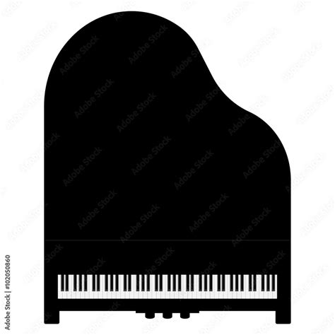 Piano. Grand piano top view. Stock Vector | Adobe Stock