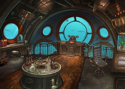 ArtStation - Submarine - Inside, Mauro Fidelis | Steampunk art ...