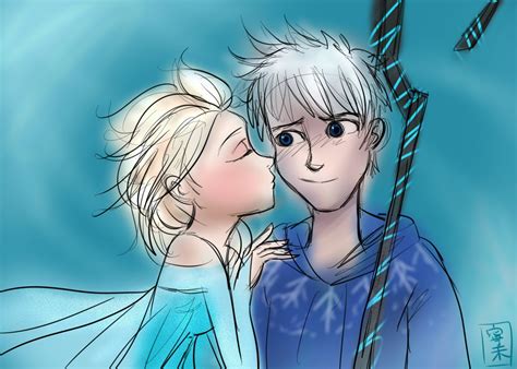 Jelsa Fan Art: Elsa and Jack Frost