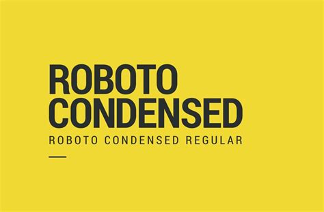 Roboto Condensed Font - Fonts Hut