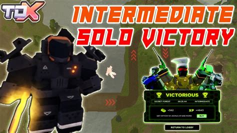 Tdx Solo Intermediate Victory Tower Defense X Roblox Youtube