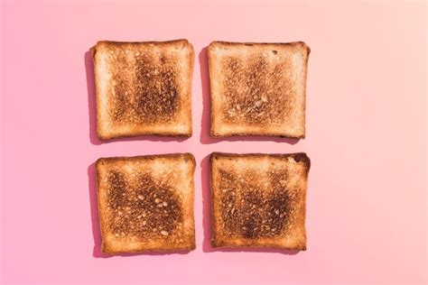 Premium Photo Toasted Bread Slices On White Background