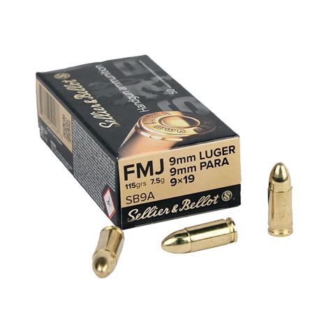 Sellier Bellot Mm Luger Gr Fmj Rd Top Gun Supply