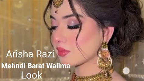 Famous Actress Arisha Razi Barat Walima Look Youtube