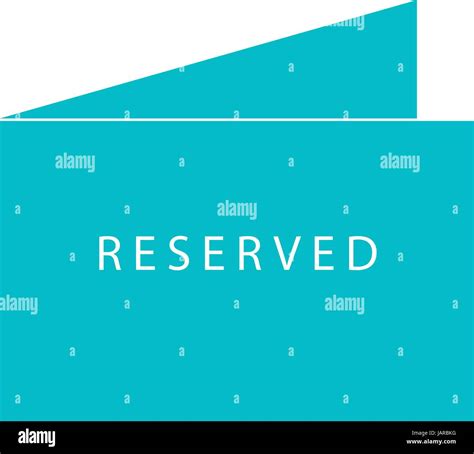 Reserved Icon In A Simple Flat Design For Restaurant Concept Stock