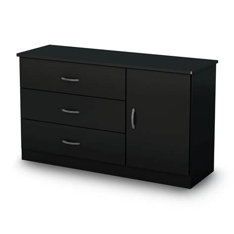 Drawer Dresser With Cabinet Door Pure Black Bathroom Cabinets