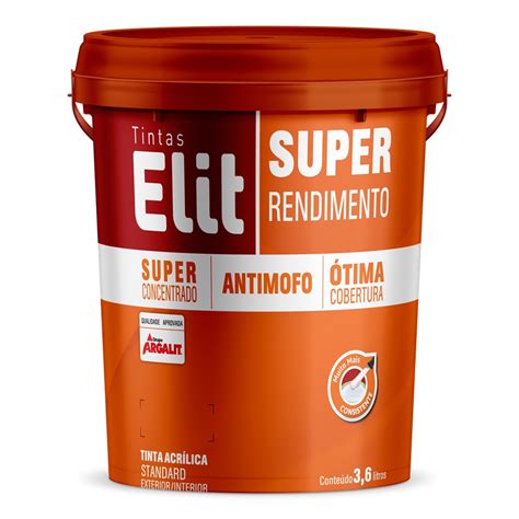 Tinta Super Rendimento Fosco Branco Neve L Elit Carmo Sion