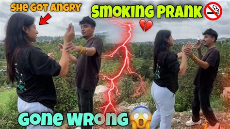 Smoking🚬 Prank On Cute Girl😰 And This Happened😭💔 Kawa H2r Youtube