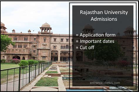 Rajasthan University Admissions 2021 22 Application Form Dates