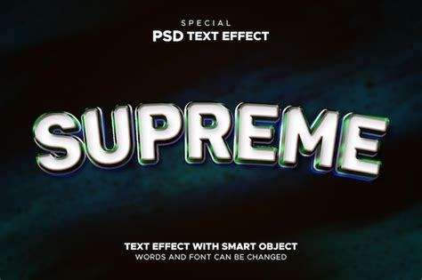 Premium Psd Editable D Text Effect Typography Lettering Postert