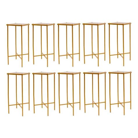 YIYIBYUS 10 Pieces 22 44 In X 9 In X 9 In Gold Outdoor Metal Steel