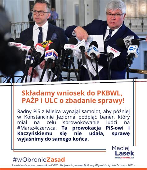 Maciej Lasek on Twitter Samolot nad marszem był ewidentnym złamaniem