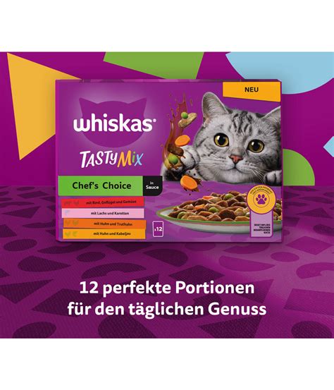 Whiskas Nassfutter für Katzen Multipack Tasty Mix Chef s Choice in