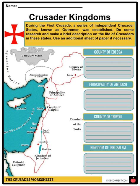 Crusades Facts And Worksheets Background Events For Kids