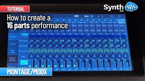 YAMAHA MONTAGE MODX TUTORIAL HOW TO CREATE A 16 PARTS PERFORMANCE