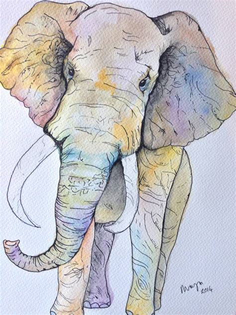 Boho Elephant Drawing