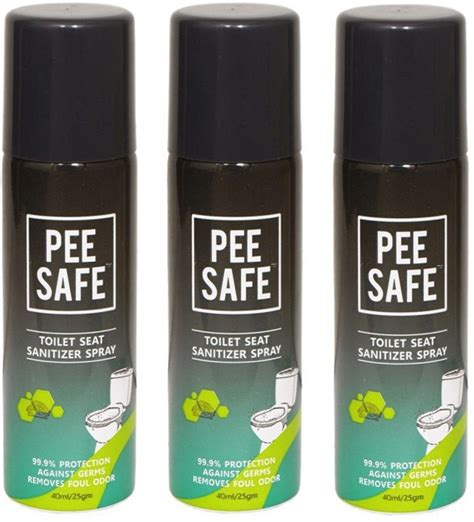 Pee Safe Toilet Seat Sanitizer Spray 40ml Pack Of 3 Ocean Liquid