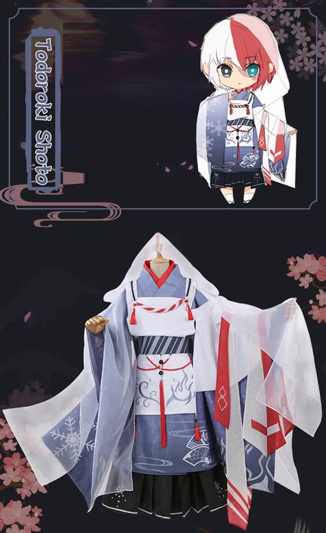 My Hero Academia Todoroki Shoto Cosplay Costume Kimono Dress Uniform