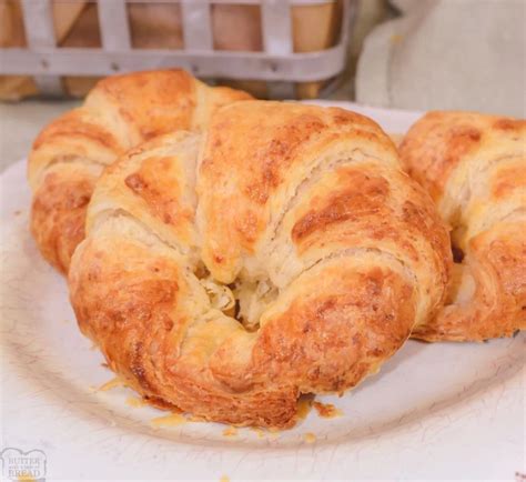 Homemade Butter Croissant Butter With A Side Of Bread