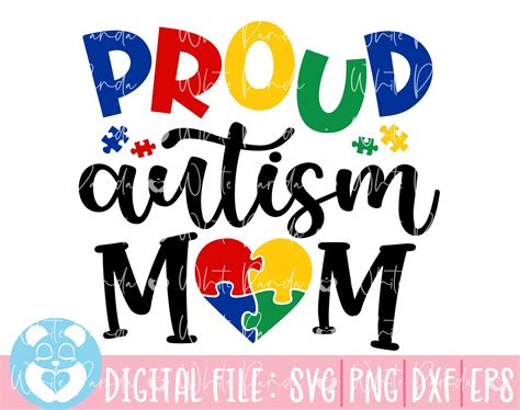 Proud Autism Mom Svg Autism Svg Autism Awareness Svg Autism Etsy