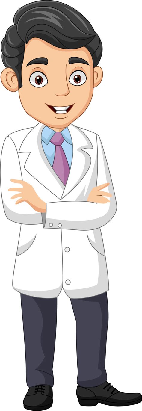 Cartoon Young Male Doctor Standing 5162387 Vector Art At Vecteezy