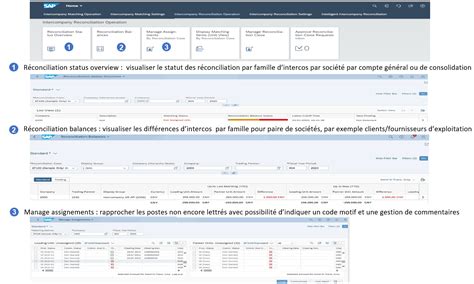 Gestion de la réconciliation des intercos ICMR CFO solutions SAP