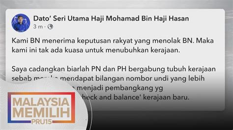 Pasca PRU15 PH Dan PN Perlu Bergabung Bentuk Kerajaan Mohamad YouTube