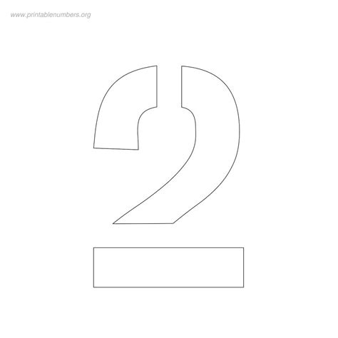 7 Best Images Of Printable Number Stencil 2 Number 2 Printable