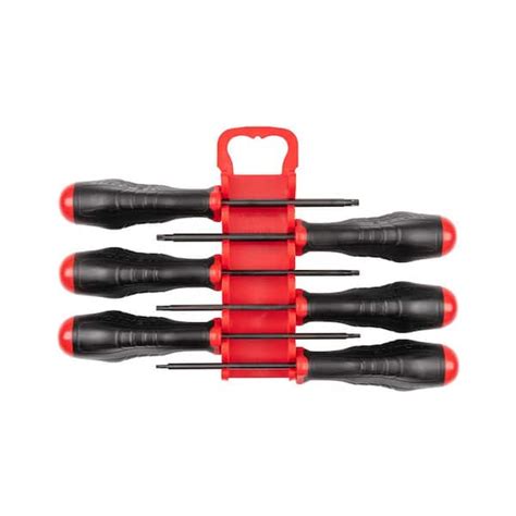 TEKTON Torx High-Torque Black Oxide Blade Screwdriver Set, 6-Piece (T10 ...