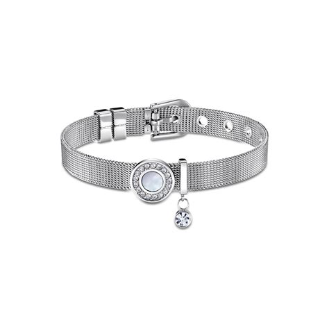 Achat Bracelet Lotus Style Bliss En Acier Et Oxydes De Zirconium