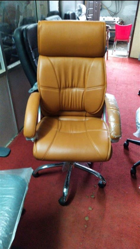 Leather High Back Boss Office Revolving Chair Fixed Arm At Rs 7200 In